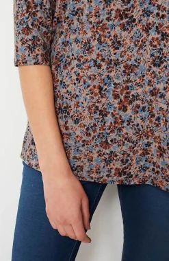 Pure Jill Printed Soft-V-Neck Top | Jjill