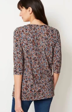 Pure Jill Printed Soft-V-Neck Top | Jjill