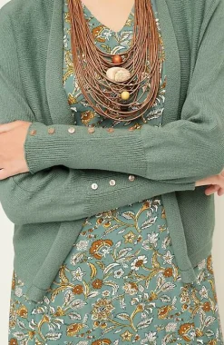 Pure Jill Ribbed Button-Cuffed Cardi | Jjill