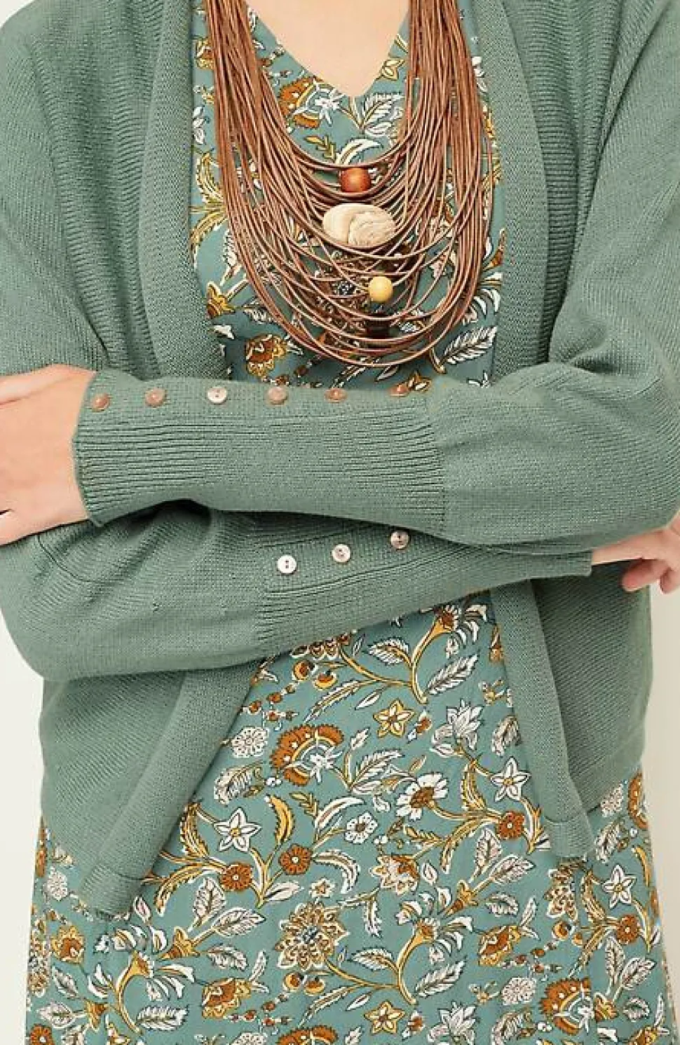 Pure Jill Ribbed Button-Cuffed Cardi | Jjill