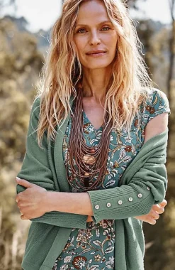Pure Jill Ribbed Button-Cuffed Cardi | Jjill