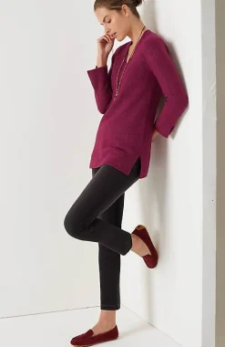 Pure Jill Rib-Textured V-Neck Sweater Tunic | Jjill