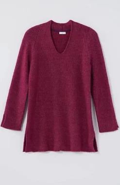 Pure Jill Rib-Textured V-Neck Sweater Tunic | Jjill