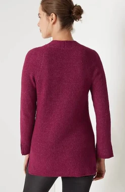 Pure Jill Rib-Textured V-Neck Sweater Tunic | Jjill