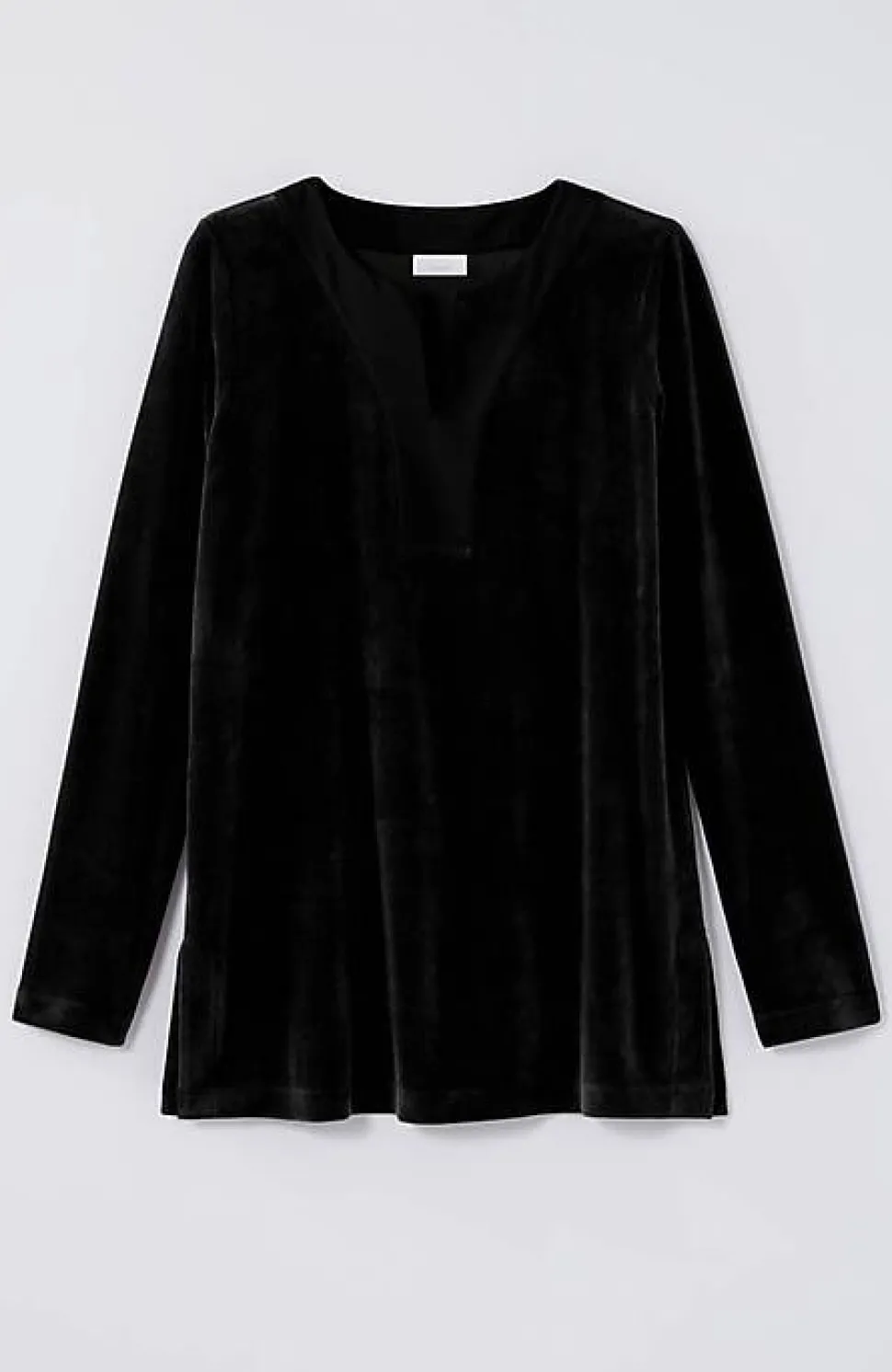 Pure Jill Satin-Neckline Velour Tunic | Jjill