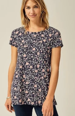 Pure Jill Scoop-Neck Elliptical Tee | Jjill