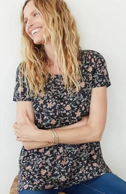 Pure Jill Scoop-Neck Elliptical Tee | Jjill