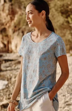 Pure Jill Scoop-Neck Elliptical Tee | Jjill