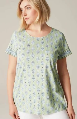Pure Jill Scoop-Neck Elliptical Tee | Jjill