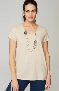 Pure Jill Side-Slit Elliptical Tee | Jjill