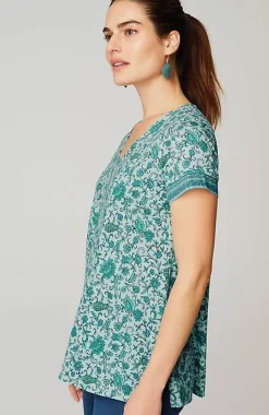 Pure Jill Side-Slit Elliptical Tee | Jjill