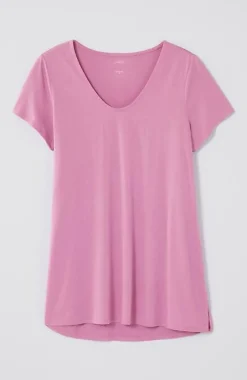 Pure Jill Side-Slit Elliptical Tee | Jjill