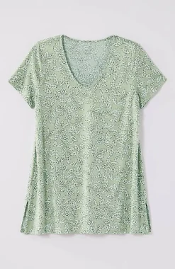 Pure Jill Side-Slit Elliptical Tee | Jjill