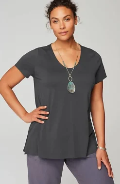 Pure Jill Side-Slit Elliptical Tee | Jjill