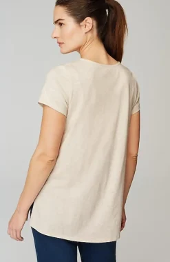 Pure Jill Side-Slit Elliptical Tee | Jjill