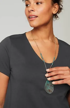 Pure Jill Side-Slit Elliptical Tee | Jjill