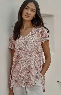 Pure Jill Side-Slit Elliptical Tee | Jjill