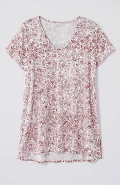 Pure Jill Side-Slit Elliptical Tee | Jjill