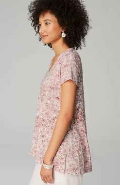 Pure Jill Side-Slit Elliptical Tee | Jjill