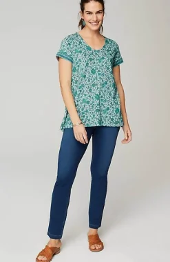 Pure Jill Side-Slit Elliptical Tee | Jjill