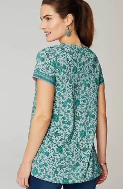 Pure Jill Side-Slit Elliptical Tee | Jjill