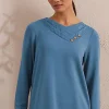Pure Jill Soft Asymmetrical Buttoned-Collar Top | Jjill