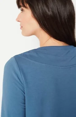 Pure Jill Soft Asymmetrical Buttoned-Collar Top | Jjill