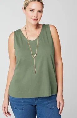 Pure Jill Soft-V-Neck Layering Tank | Jjill