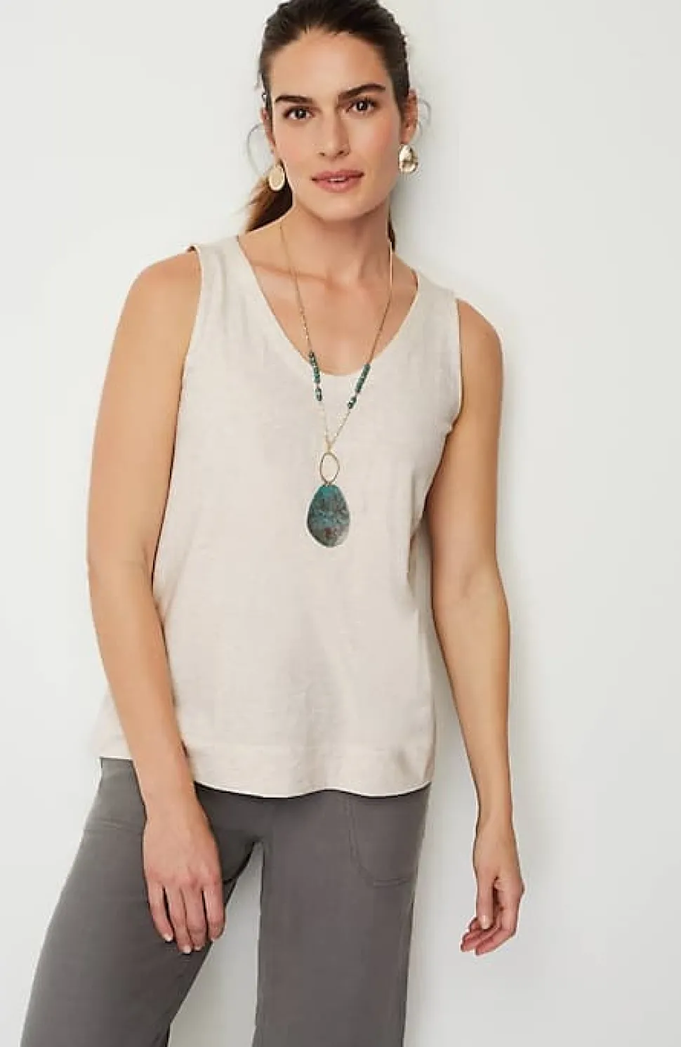 Pure Jill Soft-V-Neck Layering Tank | Jjill