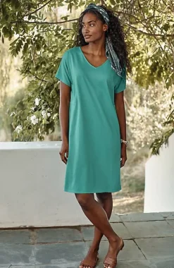 Pure Jill Soft-V-Neck T-Shirt Dress | Jjill