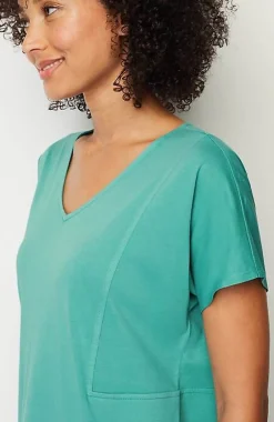 Pure Jill Soft-V-Neck T-Shirt Dress | Jjill