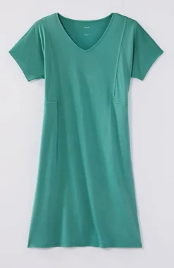 Pure Jill Soft-V-Neck T-Shirt Dress | Jjill