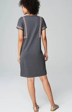 Pure Jill Soft-V-Neck T-Shirt Dress | Jjill