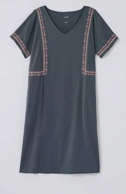 Pure Jill Soft-V-Neck T-Shirt Dress | Jjill