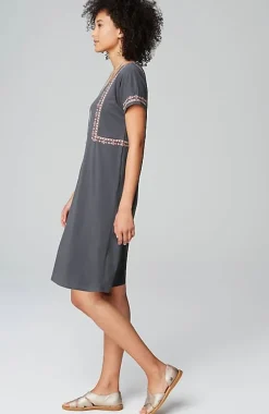 Pure Jill Soft-V-Neck T-Shirt Dress | Jjill