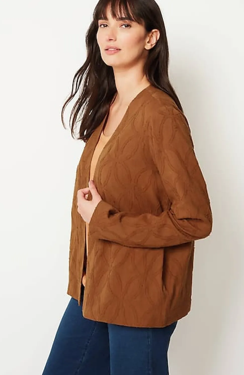 Pure Jill Textured Clip-Jacquard Jacket | Jjill