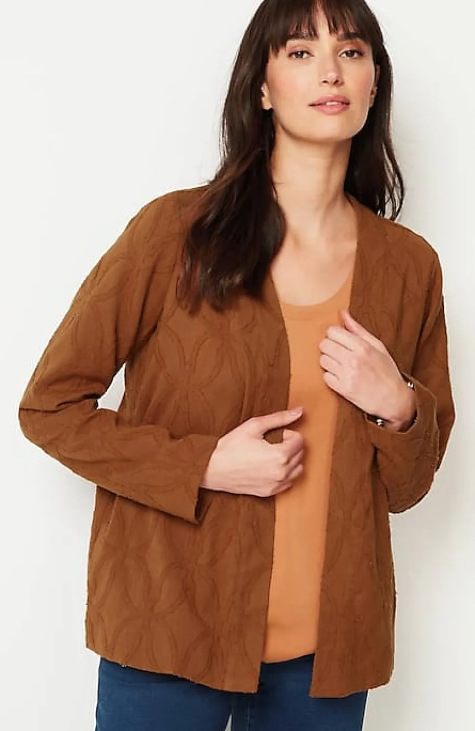 Pure Jill Textured Clip-Jacquard Jacket | Jjill