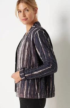 Pure Jill Tie-Dyed Kantha-Stitched Jacket | Jjill