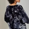 Pure Jill Tie-Dyed Velvet Square-Sleeve Top | Jjill