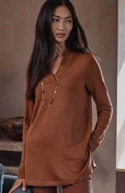 Pure Jill Tranquility Fleece V-Neck Tunic | Jjill