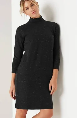 Pure Jill Tranquility Fleece Mock-Neck Dress | Jjill