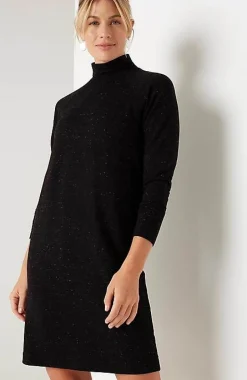 Pure Jill Tranquility Fleece Mock-Neck Dress | Jjill