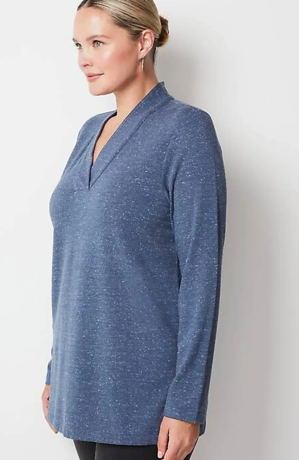 Pure Jill Tranquility Fleece V-Neck Tunic | Jjill