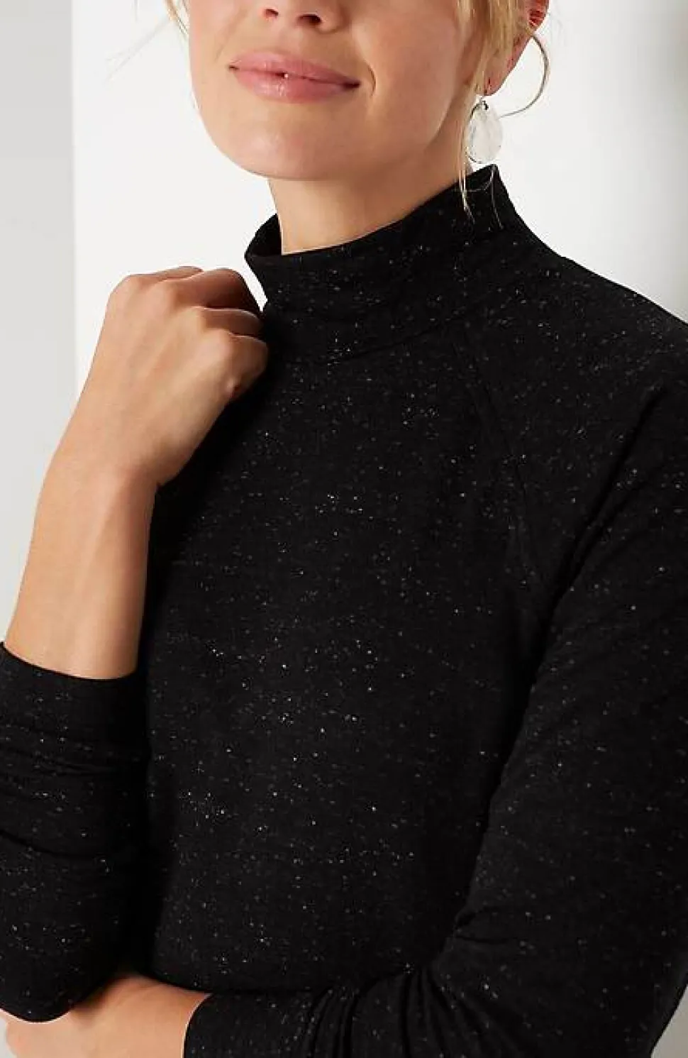 Pure Jill Tranquility Fleece Mock-Neck Dress | Jjill