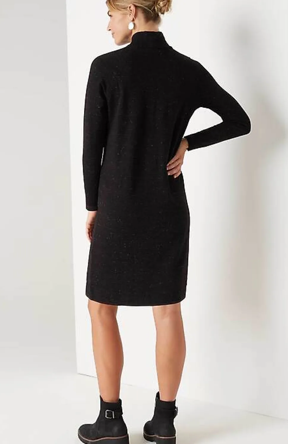 Pure Jill Tranquility Fleece Mock-Neck Dress | Jjill