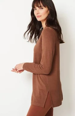 Pure Jill Tranquility Fleece V-Neck Tunic | Jjill