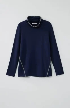 Pure Jill Tranquility Fleece Whipstitched Top | Jjill