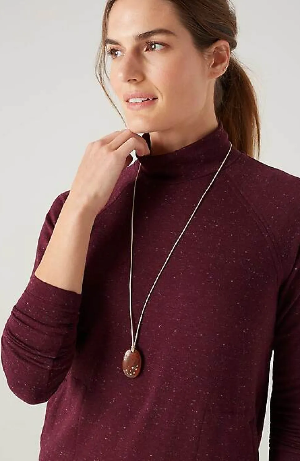 Pure Jill Tranquility Fleece Mock-Neck Dress | Jjill