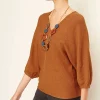 Pure Jill Tweed Double-V Sweater | Jjill