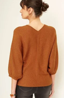 Pure Jill Tweed Double-V Sweater | Jjill